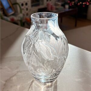 Tiffany & Co. Louis Comfort Tiffany etched crystal tulip vase